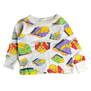 Vintage Bradford Looney Tune 100% Cotton Toddler 3T Crewneck AOP